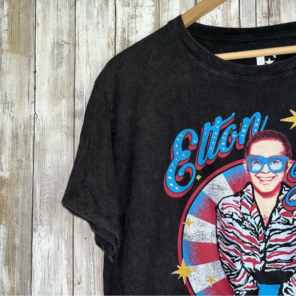 Elton John Rocket Man Black Tee - Picture 4 of 5